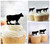 TA1035 Cow Milk Barn Yard Animal Farm Acrilico Cupcake Topper Torte e Muffin per Matrimonio Compleanno Festa Decorazione 10 pezzi