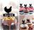 TA1037 Hen Barn Yard Animal Farm Acrilico Cupcake Topper Torte e Muffin per Matrimonio Compleanno Festa Decorazione 10 pezzi