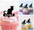 TA1049 Chat Noir Black Cat Acrilico Cupcake Topper Torte e Muffin per Matrimonio Compleanno Festa Decorazione 10 pezzi