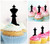 TA1221 King Chess Acrilico Cupcake Topper Torte e Muffin per Matrimonio Compleanno Festa Decorazione 10 pezzi