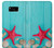 S3428 Aqua Wood Starfish Shell Case Cover Custodia per Samsung Galaxy S8