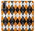 S3421 Black Orange White Argyle Plaid Case Cover Custodia per Samsung Galaxy Note 10