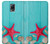 S3428 Aqua Wood Starfish Shell Case Cover Custodia per Samsung Galaxy Note 4