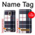 S3452 Plaid Fabric Pattern Case Cover Custodia per Samsung Galaxy Note 4