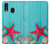 S3428 Aqua Wood Starfish Shell Case Cover Custodia per Samsung Galaxy A40