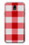 S3535 Red Gingham Case Cover Custodia per Samsung Galaxy J7 (2018), J7 Aero, J7 Top, J7 Aura, J7 Crown, J7 Refine, J7 Eon, J7 V 2nd Gen, J7 Star