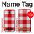 S3535 Red Gingham Case Cover Custodia per Samsung Galaxy J7 (2018), J7 Aero, J7 Top, J7 Aura, J7 Crown, J7 Refine, J7 Eon, J7 V 2nd Gen, J7 Star