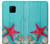 S3428 Aqua Wood Starfish Shell Case Cover Custodia per Huawei Mate 20 Pro