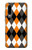S3421 Black Orange White Argyle Plaid Case Cover Custodia per Huawei P30