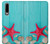 S3428 Aqua Wood Starfish Shell Case Cover Custodia per Huawei P30