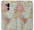 S3418 Vintage World Map Case Cover Custodia per LG G7 ThinQ
