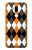 S3421 Black Orange White Argyle Plaid Case Cover Custodia per LG G7 ThinQ