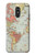 S3418 Vintage World Map Case Cover Custodia per LG Q Stylo 4, LG Q Stylus