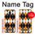 S3421 Black Orange White Argyle Plaid Case Cover Custodia per LG Q Stylo 4, LG Q Stylus