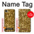 S3388 Gold Glitter Graphic Print Case Cover Custodia per LG Q6