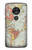 S3418 Vintage World Map Case Cover Custodia per Motorola Moto G7 Play