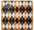 S3421 Black Orange White Argyle Plaid Case Cover Custodia per Motorola Moto G6 Play, Moto G6 Forge, Moto E5