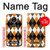 S3421 Black Orange White Argyle Plaid Case Cover Custodia per Motorola Moto G6 Play, Moto G6 Forge, Moto E5