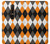 S3421 Black Orange White Argyle Plaid Case Cover Custodia per Nokia 6.1, Nokia 6 2018