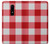 S3535 Red Gingham Case Cover Custodia per OnePlus 6