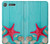 S3428 Aqua Wood Starfish Shell Case Cover Custodia per Sony Xperia XZ1
