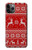 S2835 Christmas Reindeer Knitted Pattern Case Cover Custodia per iPhone 11 Pro S2835 Christmas Reindeer Knitted Pattern Case Cover Custodia per iPhone 11 Pro