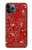 S3354 Red Classic Bandana Case Cover Custodia per iPhone 11 Pro