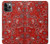 S3354 Red Classic Bandana Case Cover Custodia per iPhone 11 Pro