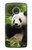 S1073 Panda Enjoy Eating Case Cover Custodia per Motorola Moto G7, Moto G7 Plus