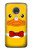 S2760 Yellow Duck Tuxedo Cartoon Case Cover Custodia per Motorola Moto G7, Moto G7 Plus