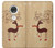 S3081 Wooden Raindeer Graphic Printed Case Cover Custodia per Motorola Moto G7, Moto G7 Plus