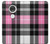 S3091 Pink Plaid Pattern Case Cover Custodia per Motorola Moto G7, Moto G7 Plus