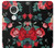 S3112 Rose Floral Pattern Black Case Cover Custodia per Motorola Moto G7, Moto G7 Plus