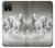 S0933 White Horses Case Cover Custodia per Google Pixel 4