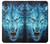 S0752 Blue Fire Grim Wolf Case Cover Custodia per Motorola Moto E6, Moto E (6th Gen)