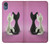 S1832 Love Cat Case Cover Custodia per Motorola Moto E6, Moto E (6th Gen)