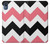 S1849 Pink Black Chevron Zigzag Case Cover Custodia per Motorola Moto E6, Moto E (6th Gen)