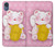 S3025 Pink Maneki Neko Lucky Cat Case Cover Custodia per Motorola Moto E6, Moto E (6th Gen)