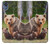 S3558 Bear Family Case Cover Custodia per Motorola Moto E6, Moto E (6th Gen)