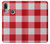 S3535 Red Gingham Case Cover Custodia per Motorola Moto E6 Plus, Moto E6s