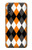 S3421 Black Orange White Argyle Plaid Case Cover Custodia per Samsung Galaxy A01