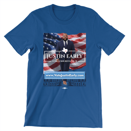 Justin Early - Flag (Unisex Royal Blue Tee)
