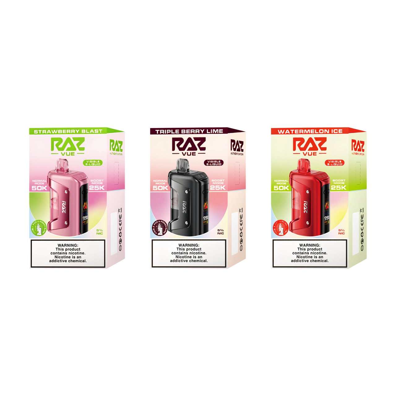 RAZ VUE 50K Puffs Kit & Pod Smart Vape | 50000 puffs | puffs