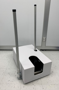 Motorized shoe cleaner with 4 rotating brushes, support handle and internal vacuum (Isolated) Motorized shoe cleaner with 4 rotating brushes, support handle and internal vacuum (Isolated)