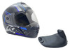 Ryker Model Full Face MMG Helmet - Multi-Color Design, DOT Approved