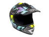 OFF Road MMG Youth Helmet. Model Motocross. Color: Matte Black/Blue. - (DOT APPROVED)