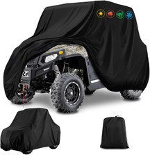 2-3 Seater UTV Cover 420D Waterproof Heavy Duty Oxford Fabric for Hisun Axis Massimo T-Boss 400 450 500 550 700 750, CFMOTO UForce ZForce, Rhino 450 660 700, Windproof Dustproof All-Weather Utility Vehicle Cover