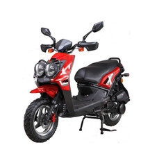 Vitacci ZUMA 50CC Scooter, 49.9cc CVT, Electric/Kick - Red