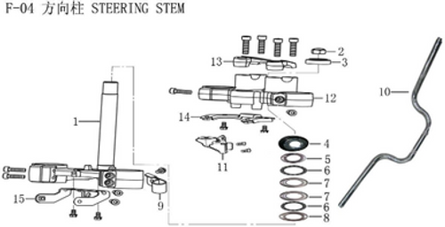 Lifan KP200 Directional Handlebar Assembly (Image #10)