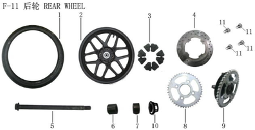 Lifan KP200 Rear Brake Disc Mounting Bolts(Image #11)